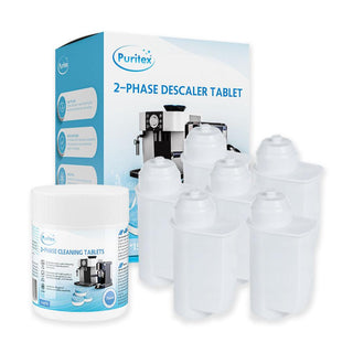 Siemens 2-Phasen Komplettes Pflegepaket Mittel - Wasserfilter, Reinigung & Entkalkungstabletten