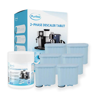 Philips 2-Phasen Komplettes Pflegepaket Mittel - Wasserfilter, Reinigung & Entkalkungstabletten