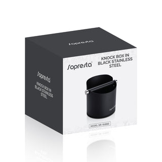 Sopresta Knockbox i Sort Rustfrit Stål indpakket