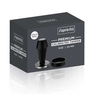 Sopresta Premium Kalibreret Tamper med Leveler 54mm (Passer til Sage) i kassen