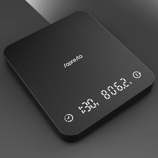 Sopresta Premium Kaffe/Espresso Vægt SCS-001 i mørk baggrund