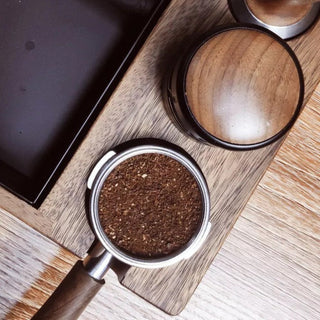 Sopresta Premium 58mm Alt-i-en Knock box og Tamping Station med tilbehør på