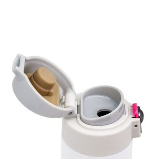 Sopresta Dobbeltvægget Termoflaske i Rustfrit stål - 450 ml i hvid med åbent låg