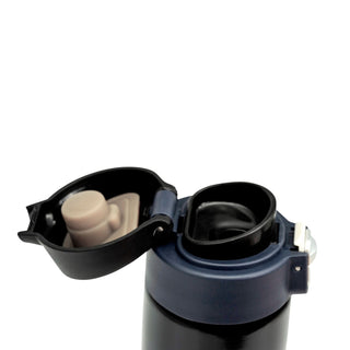 Sopresta Dobbeltvægget Termoflaske i Rustfrit stål - 450 ml i sort med åbent låg