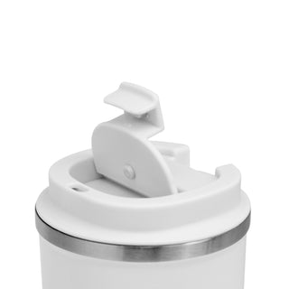 Sopresta Dobbeltvægget Termokrus i Stål 450 ml i hvid med åbent låg