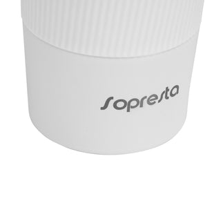 Sopresta Dobbeltvægget Termokrus i Stål 450 ml i hvid tæt på bunden