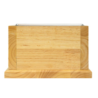 Sopresta Knock Box i Stål med Træramme fra fronten