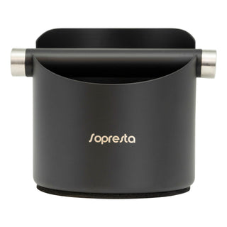 Sopresta Knockbox i Sort Rustfrit Stål fra fronten