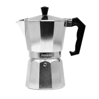 Sopresta Moka Pot Espresso Kanne aus Aluminium