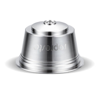 Sopresta Genanvendelig Kaffekapsel i Stål til Dolce Gusto tæt på bunden